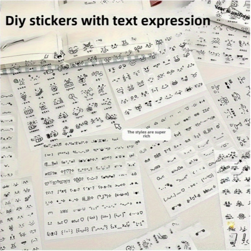 10枚の透明スクラップブッキングステッカー-かわいい日本語/ - Blank Sheet Music Notebook のレビューと価格